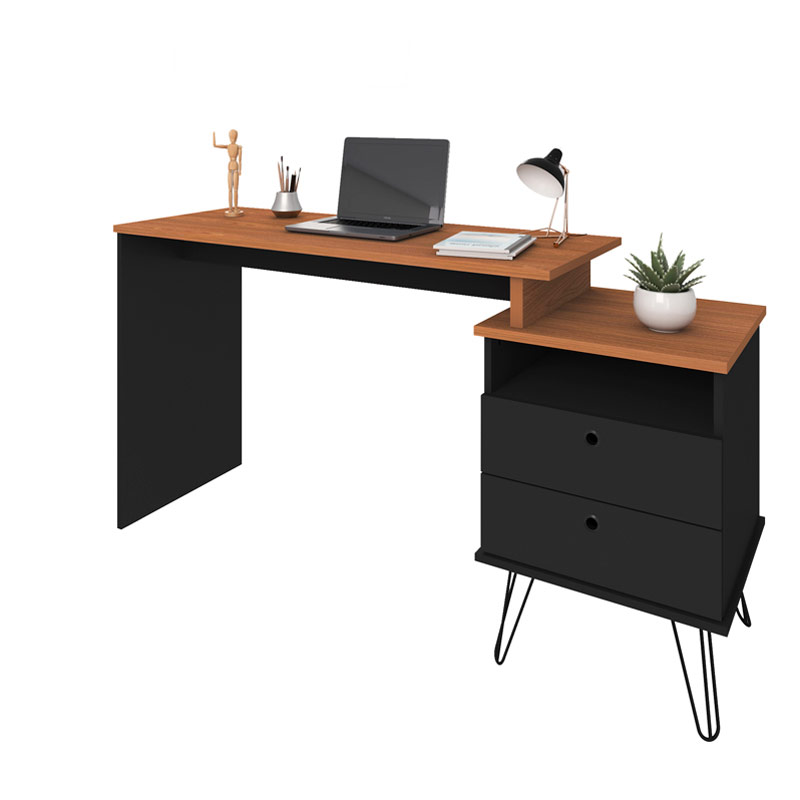  Bauru Desk - Freijo/ Black