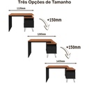  Bauru Desk - Freijo/ Black