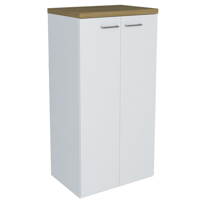  Belo 1400 High Cabinet with 2 Doors - Elm/ White