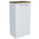  Belo 1400 High Cabinet with 2 Doors - Elm/ White