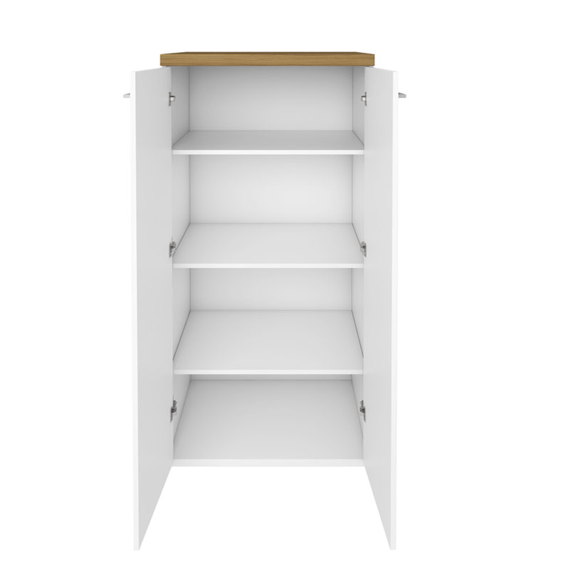  Belo 1400 High Cabinet with 2 Doors - Elm/ White