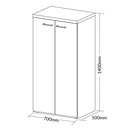  Belo 1400 High Cabinet with 2 Doors - Elm/ White