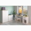  Belo 1400 High Cabinet with 2 Doors - Elm/ White