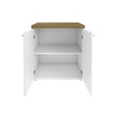  Belo Cabinet with 2 Doors - Elm/ White