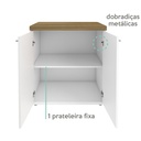  Belo Cabinet with 2 Doors - Elm/ White