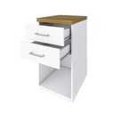  Belo Chest of 2 Drawers - Elm/ White