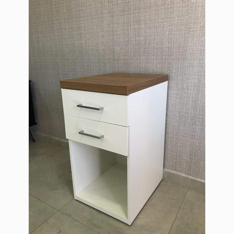  Belo Chest of 2 Drawers - Elm/ White