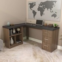  Betim Desk - Black/ Ipe