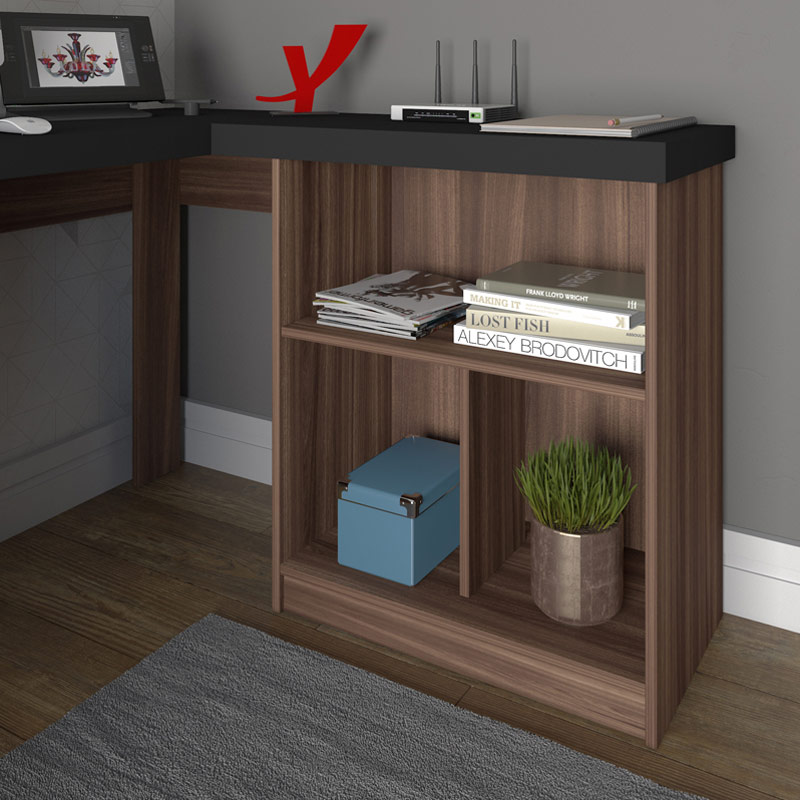  Betim Desk - Black/ Ipe