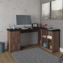  Betim Desk - Black/ Ipe