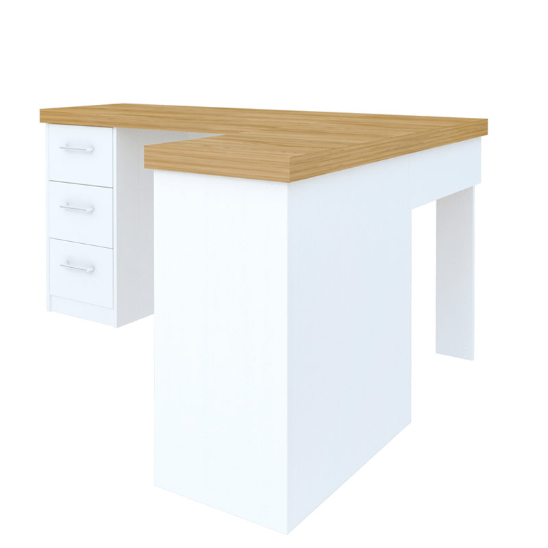  Betim Desk - Elm/ White