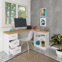  Betim Desk - Elm/ White