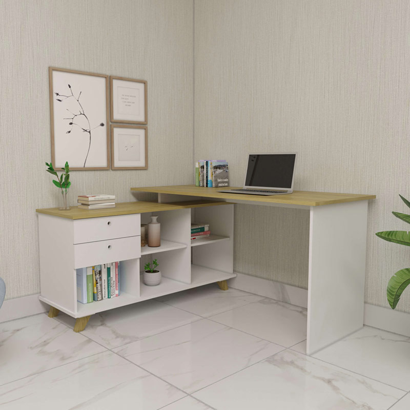  Cabo Desk - Elm/ White