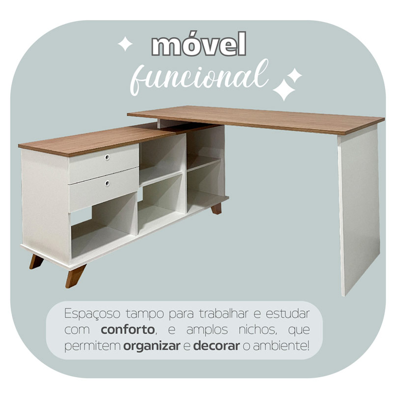  Cabo Desk - Elm/ White