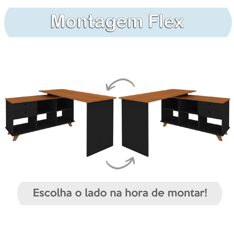  Cabo Desk - Freijo/Black