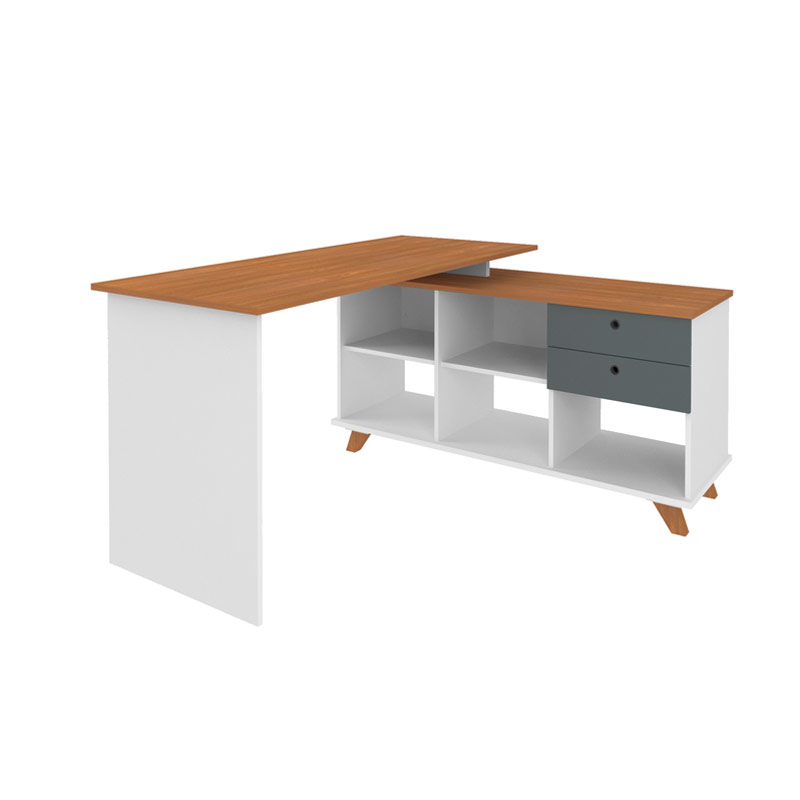  Cabo Desk - Freijo/Gray/White