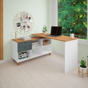  Cabo Desk - Freijo/Gray/White