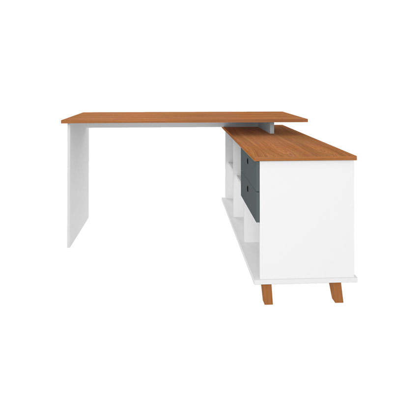  Cabo Desk - Freijo/Gray/White