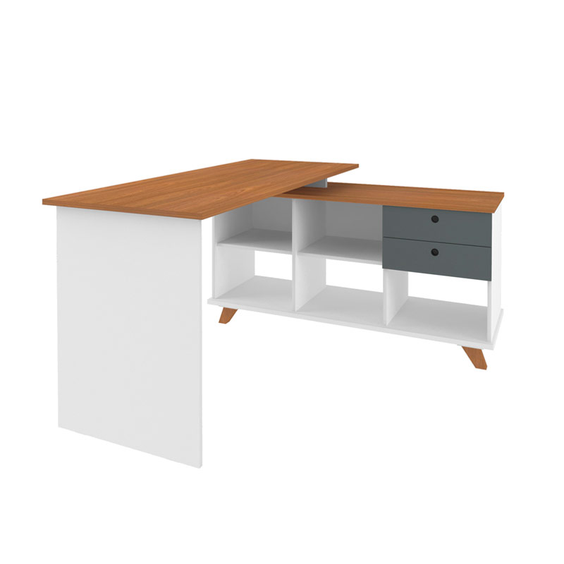  Cabo Desk - Freijo/Gray/White