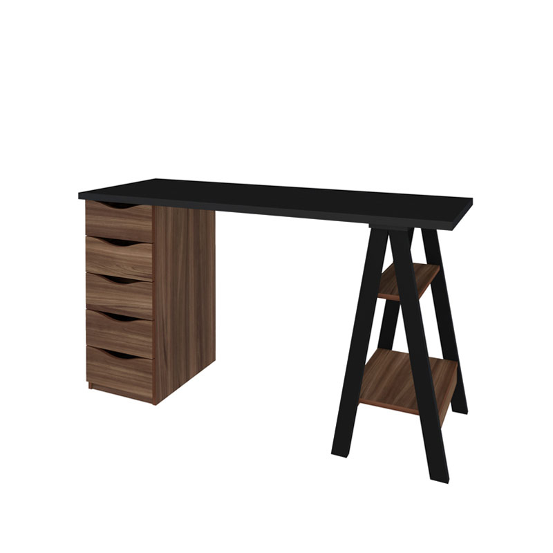  Caruaru Desk - Black/ Ipe