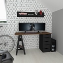  Caruaru Desk - Nogal/ Black