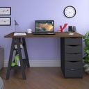  Caruaru Desk - Nogal/ Black