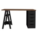  Caruaru Desk - Nogal/ Black