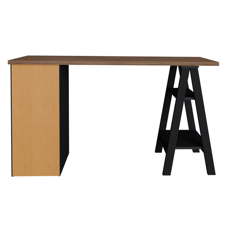  Caruaru Desk - Nogal/ Black