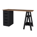  Caruaru Desk - Nogal/ Black