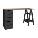  Caruaru Desk - Nogal/ Black