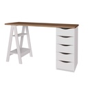  Caruaru Desk - Nogal/ White