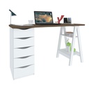  Caruaru Desk - Nogal/ White