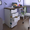  Caruaru Desk - Nogal/ White