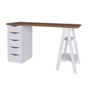  Caruaru Desk - Nogal/ White