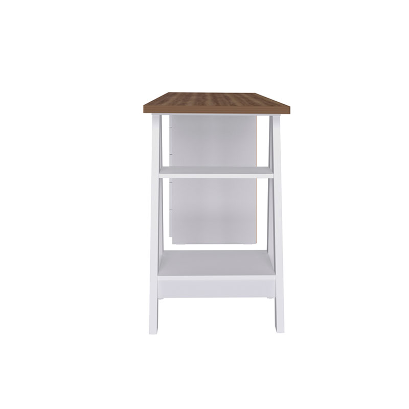  Caruaru Desk - Nogal/ White