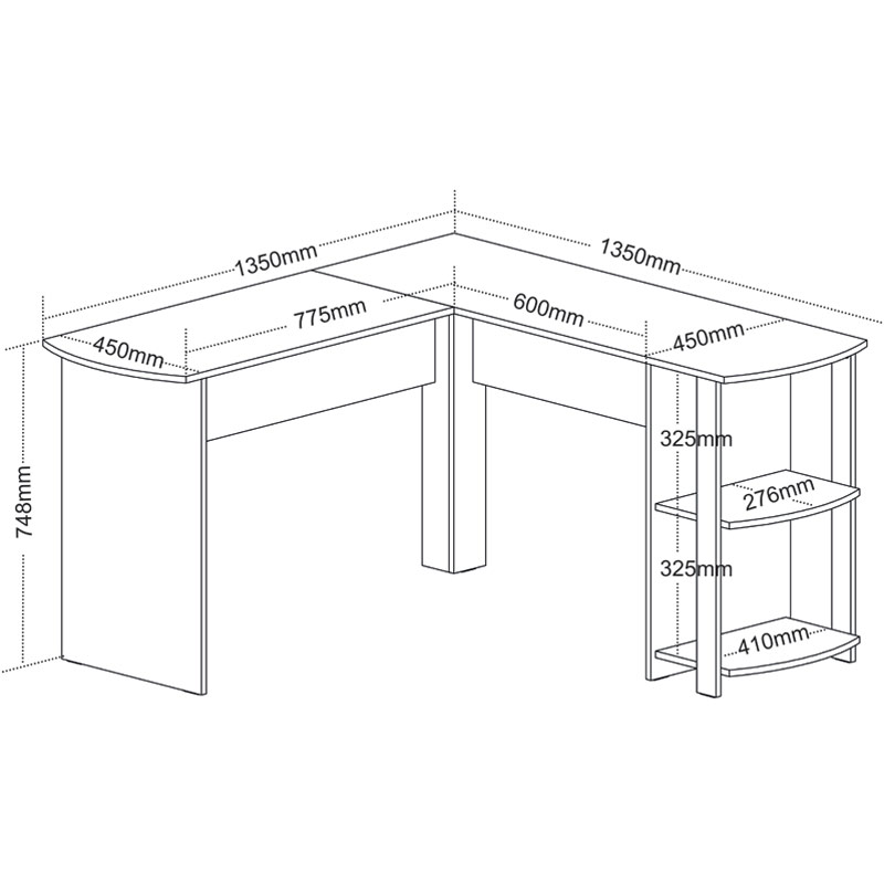  Diadema Desk - Ipe/ Gray