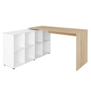  Fortaleza Desk - Light Oak/ White