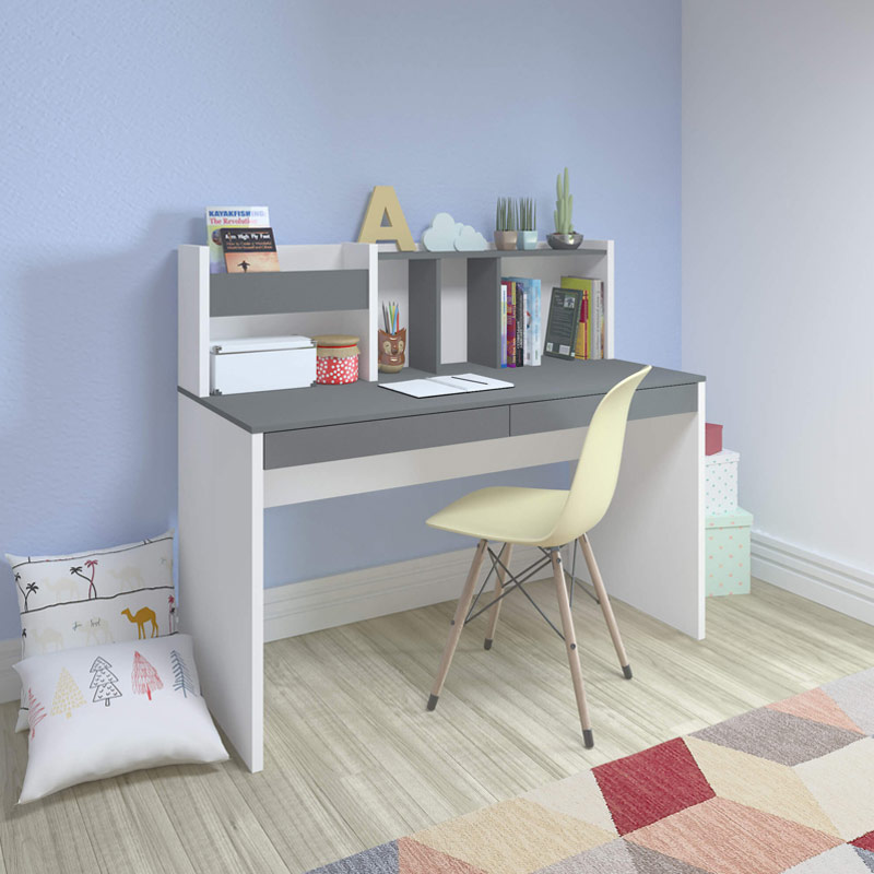  Franca Desk - Gray/ White