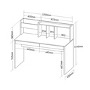  Franca Desk - Gray/ White