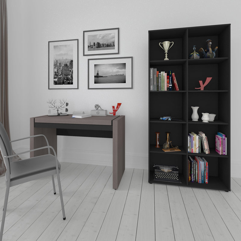  Guarulhos 900x1878 Bookcase - Black