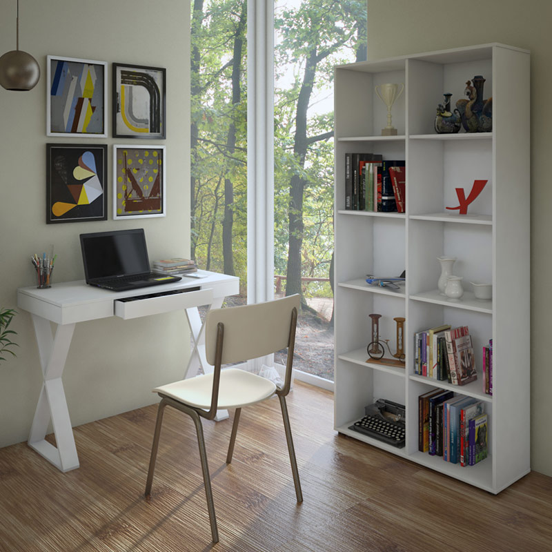  Guarulhos 900x1878 Bookcase - White