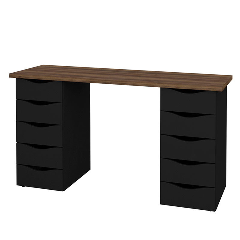  Imperatriz Desk - Nogal/ Black