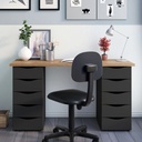  Imperatriz Desk - Nogal/ Black