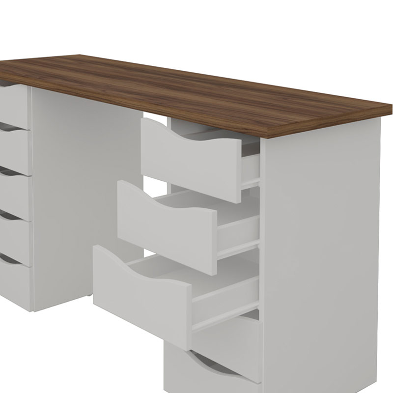  Imperatriz Desk - Nogal/ White