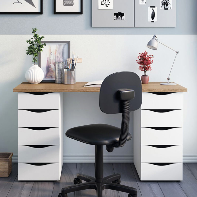  Imperatriz Desk - Nogal/ White