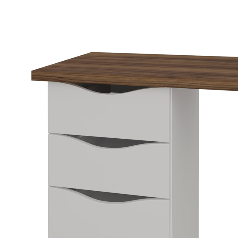  Imperatriz Desk - Nogal/ White