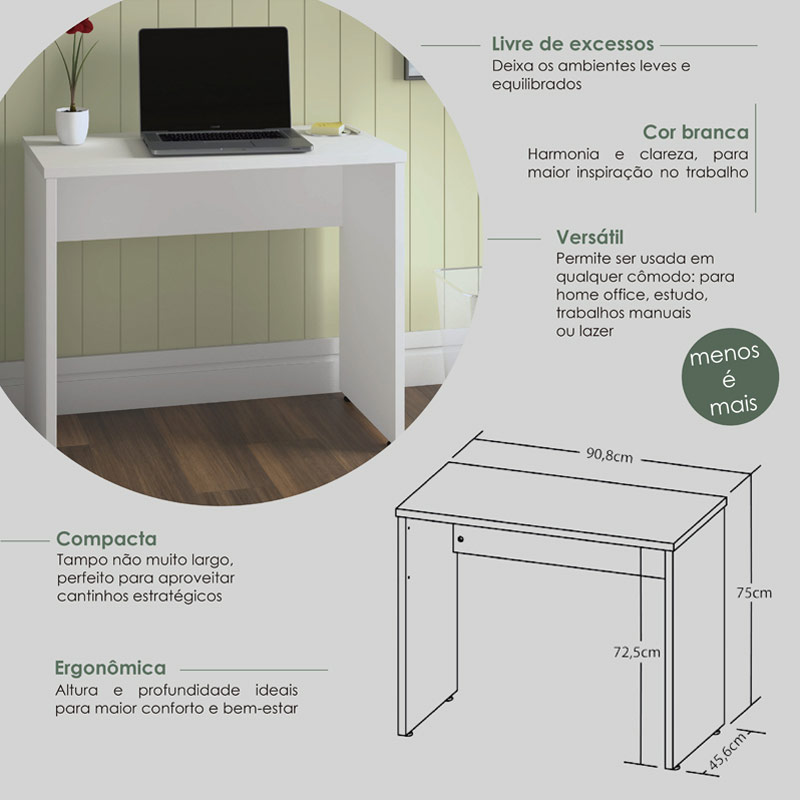  Itapevi Desk - White 