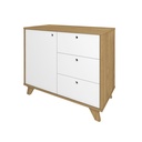  Macae Cabinet with 1 Door and 3 Drawers - Elm/ White 