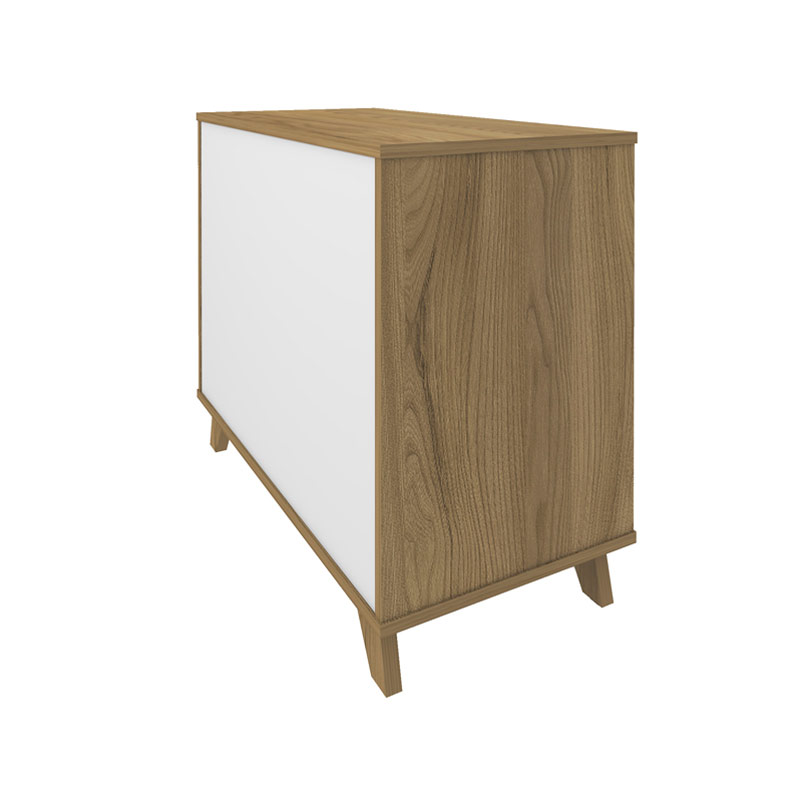  Macae Cabinet with 1 Door and 3 Drawers - Elm/ White 