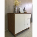  Macae Cabinet with 1 Door and 3 Drawers - Elm/ White 